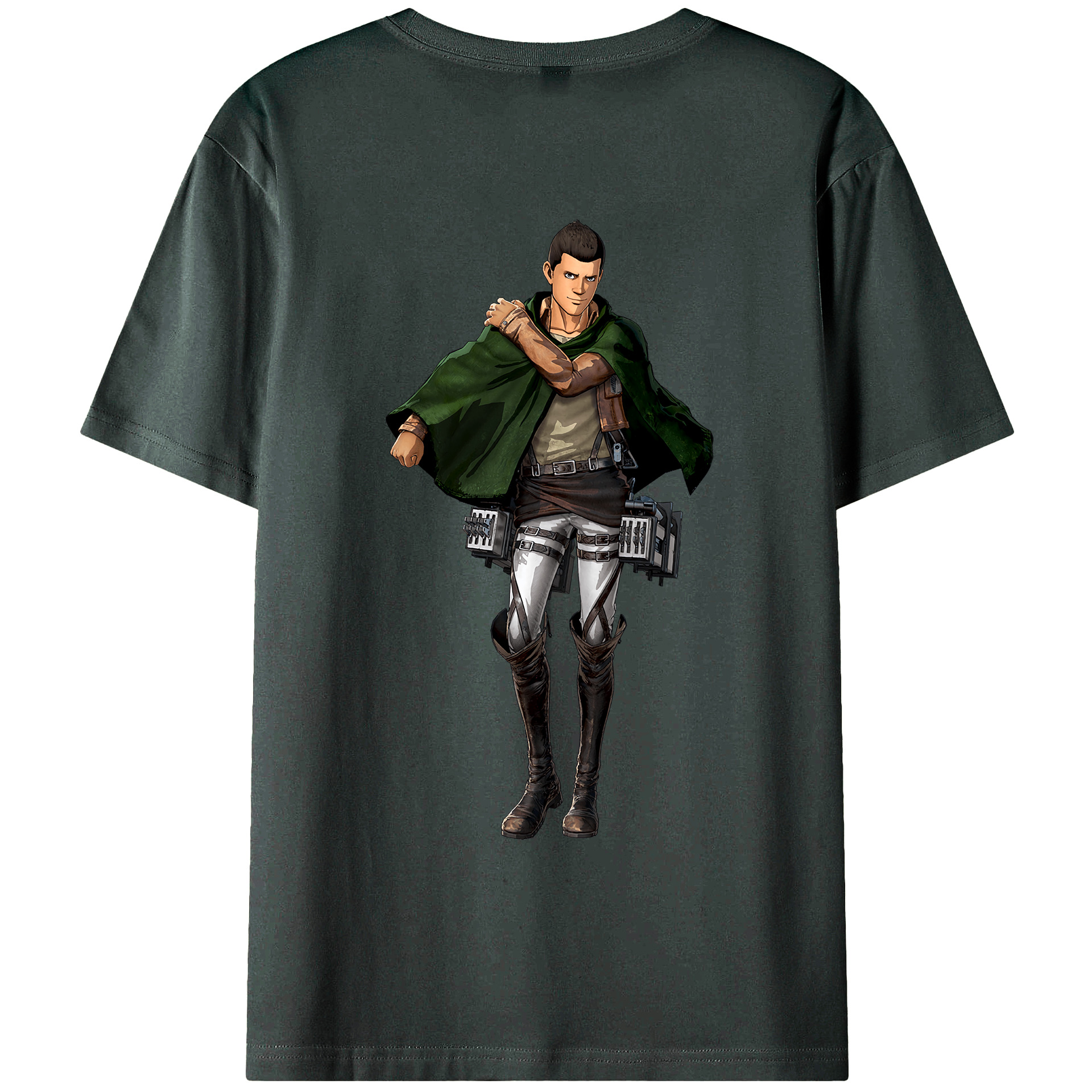 （画像用） 進撃の巨人 Attack on Titan 綿100％ メンズ半袖Tシャツ（バックプリント） 通気性